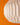 A close-up of AARVEN's White Sun Mask honeycomb paper lantern against a solid orange background.