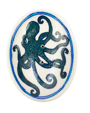 Jaipur Hand Painted Indian Soap Dish 'Octopus'