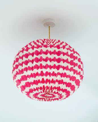 Origami Paper Lightshade Globe 'Pink Beads'