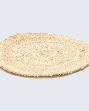 Handwoven Sisal Circle Table Mat/Placemat 'Natural'-Placemat-AARVEN