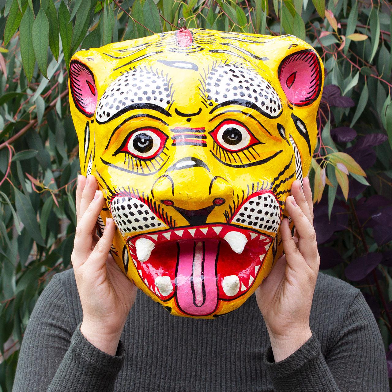 Yellow Tiger Cat Masks