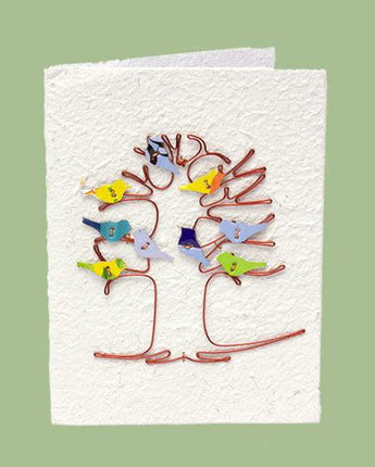 KICK Recycled Wire Card 'Tree Of Life'-Greeting Card-AARVEN