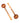 Olive Wood Sugar Spoon With Orange Batik Handle