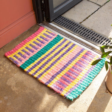 Tanzanian Hand-Loomed Doormat 'Margate'-Doormat-AARVEN