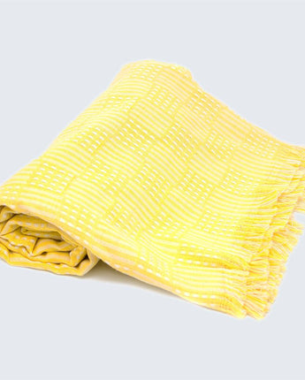 Tanzanian Table Cloth 'Yellow Check'-Table Cloth-AARVEN