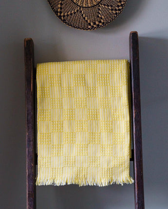 Tanzanian Table Cloth 'Yellow Check'-Table Cloth-AARVEN
