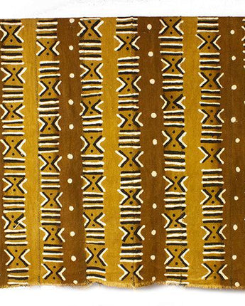 West African Bògòlanfini Mud Cloth 'Mandazi'-Throw-AARVEN