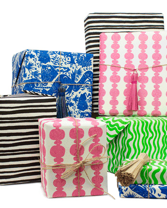 Hand Printed Recycled Gift Wrapping Bundle