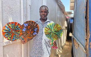 Ghanaian Wax Cotton Fans | Joseph Ayelgasa