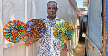 Ghanaian Wax Cotton Fans | Joseph Ayelgasa