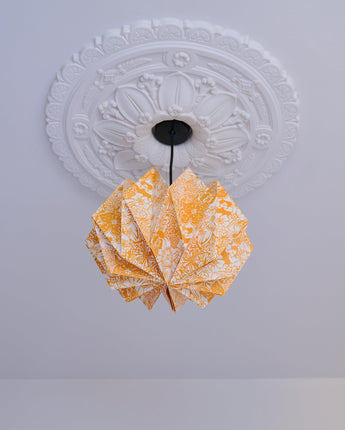 Origami Paper Lightshade Orbit 'Yellow Spring Blooms'