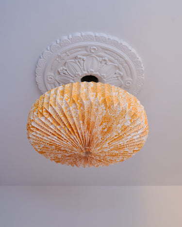 Origami Paper Lightshade Saucer 'Yellow Spring Blooms'