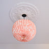 Delicate paper lightshade globe with traditional Indian Toile motif