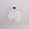 Origami lightshade with dragonfly pattern, handmade paper lightshade for pendant or ceiling lighting, perfect for a modern living room.