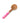 Olive Wood Small Sugar Spoon With Pink Handle