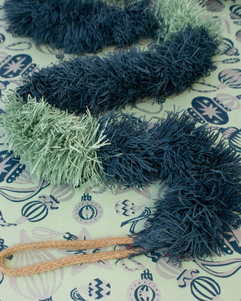 Indian Recycled Paper Tinsel | 'Midnight Stripe'