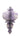 Eco-friendly paper craft decoration with lilac waves hanging indoors.