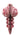 Folded recycled paper party decoration featuring vibrant berry stripe pattern.