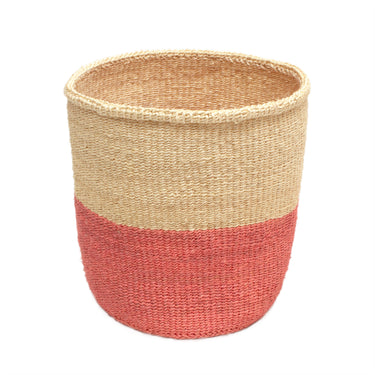 Sisal Basket 'Pink and Natural'