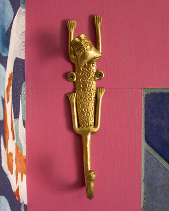 Ghanaian Ashanti Brass Hook 'Leopard'