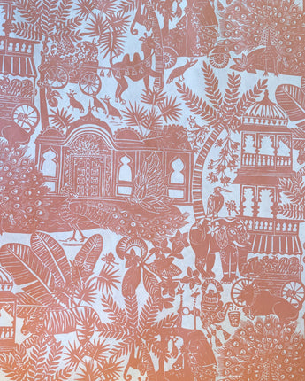 Indian Toile Hand Printed Gift Wrap