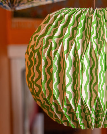 Origami Paper Lightshade Globe 'Green Ganges'