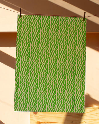 Green Ganges Hand Printed Gift Wrap