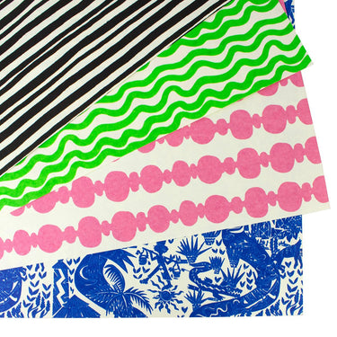 Hand Printed Recycled Gift Wrapping Bundle