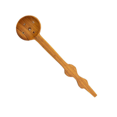 Olive Wood Scoop Spoon with Holes