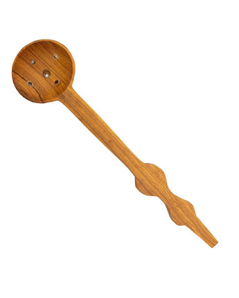 Olive Wood Scoop Spoon with Holes