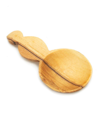Olive Wood Small Spoon with Decorative Handle