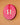 Fluoro Pink and White hand carved mini Ghanaian sun mask wall decor on peach background