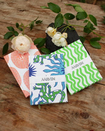 Hand Printed Hardback A5 Notebook Set of 3 'African Travel Journals'