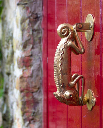 Ghanaian Ashanti Brass Door Knocker 'Chameleon'