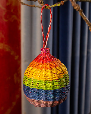 Ghanaian Handwoven Decoration 'Rainbow Stripe'