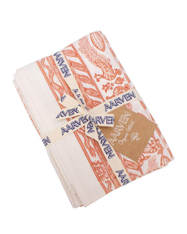 Indian Organic Cotton Tablecloth 'Monkey & Palm Tree'