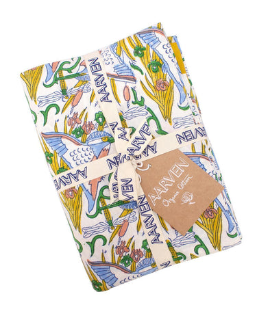 Indian Organic Cotton Tablecloth 'Kingfisher'