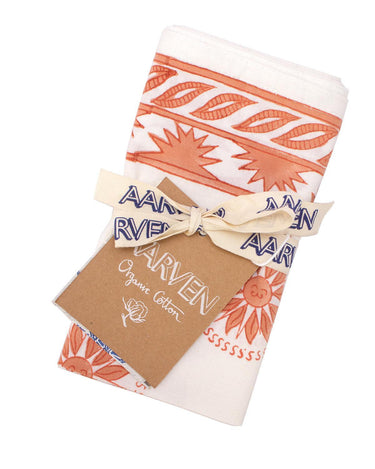 Indian Organic Cotton Napkins Set of Four 'Pink City'
