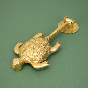 Ghanaian Ashanti Brass Door Knocker 'Tortoise'