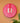 Fluoro Pink and White mini African sun mask wall decor on peach background