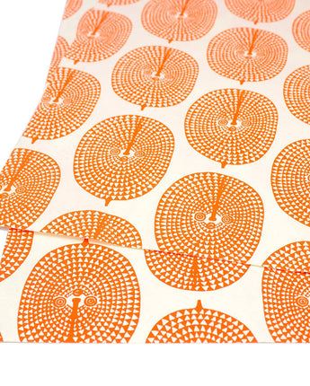 Orange Sun Mask Hand Printed Gift Wrap