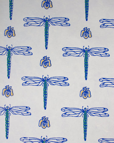 Dragonflies Hand Printed Gift Wrap