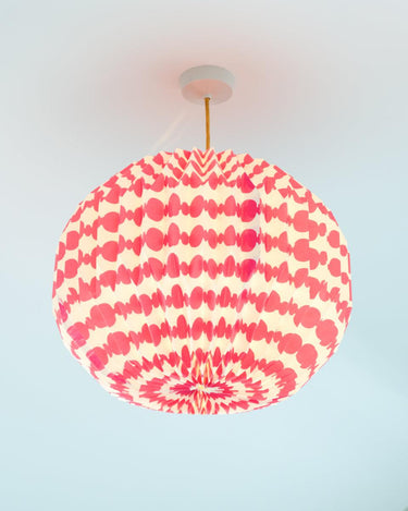Origami Paper Lightshade Globe 'Pink Beads'