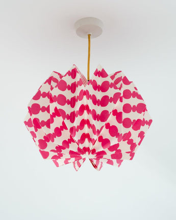 Origami Paper Lightshade Orbit 'Pink Beads'