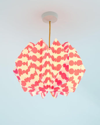 Origami Paper Lightshade Orbit 'Pink Beads'