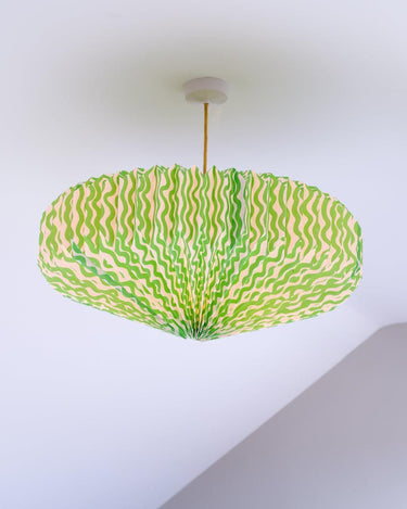 Origami Paper Lightshade Saucer 'Green Ganges'