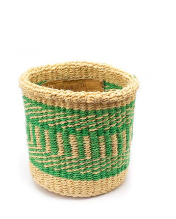 Kenyan Sisal Basket 'Mint Green' No.307