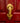 Gold lobster shaped novelty door knocker on a red door