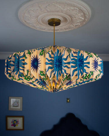 Origami Paper Lightshade Saucer 'Dancing Lizards'