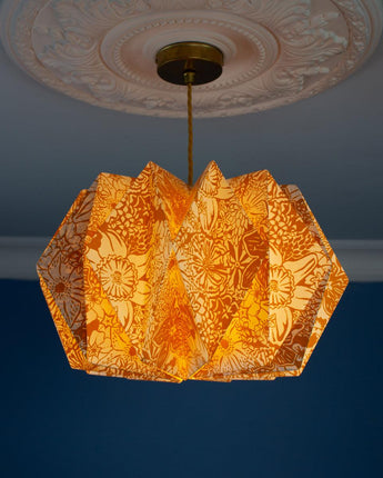 Origami Paper Lightshade Orbit 'Yellow Spring Blooms'